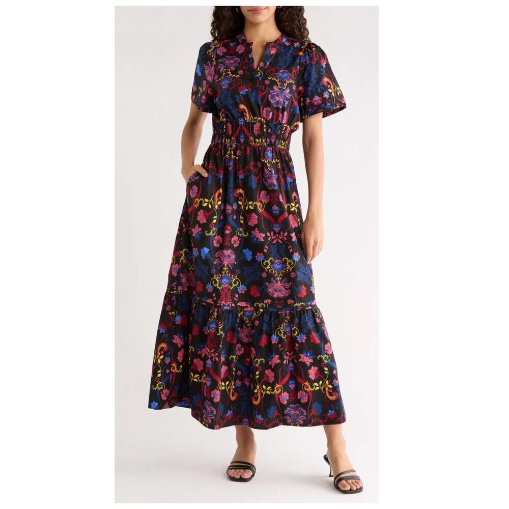 NWT SUGARLIPS Lara Floral Print A-Line Dress Size XS